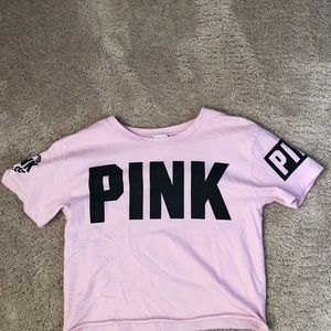 Pink crop top t-shirt